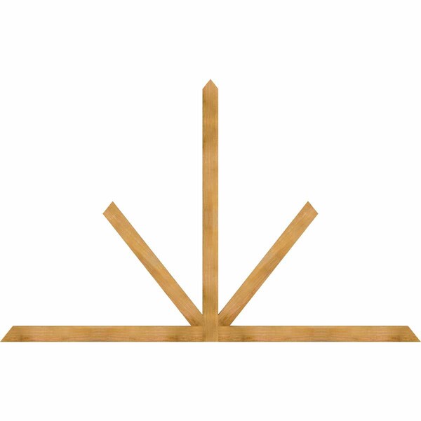 Ekena Millwork Saratoga Rough Sawn Timber Gable Bracket, Western Red Cedar, 108"W x 68"H x 2"D x 4"F, 15/12 Pitch GBW108X68X0204SAR00RWR - main